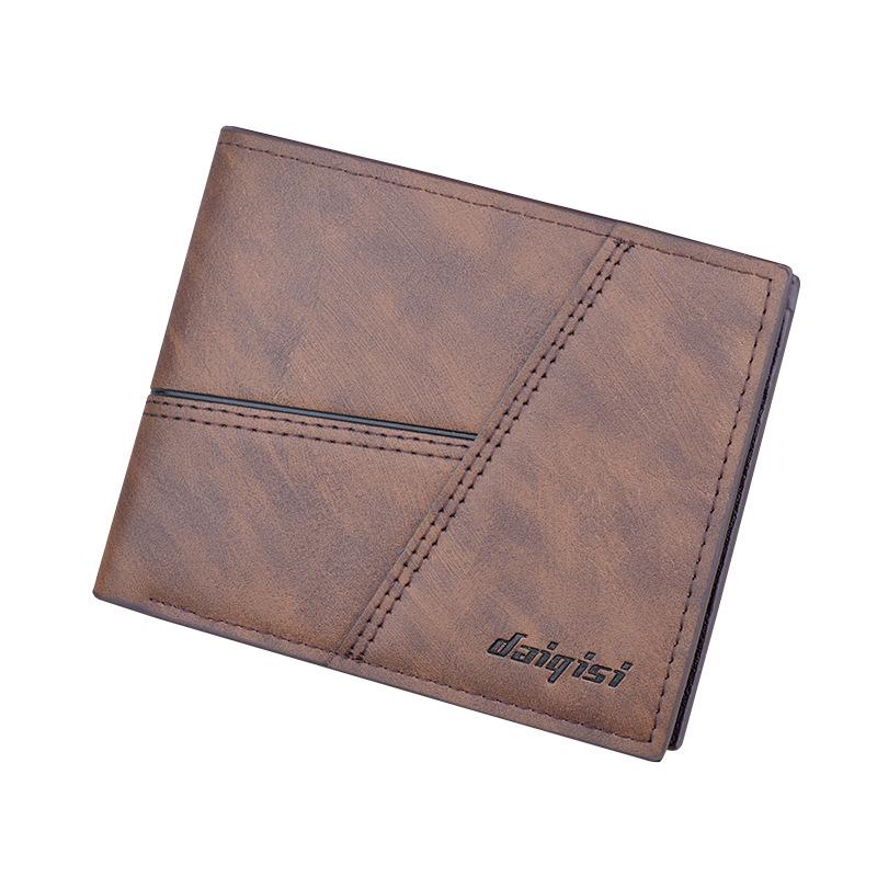 Men's Slim Short Wallet with Multiple Card Slots - Fashionable and Casual Youth Style