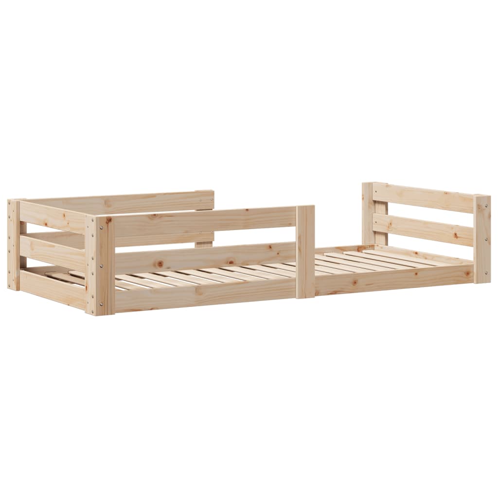 Solid Wood Bed Frame without Mattress 80 x 200 cm Pine Wood