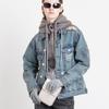 True Religion Женская винтажная джинсовая куртка светло-голубая