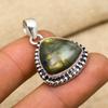 Labradorite Gemstone Handmade Jewelry 925 Sterling Silver Pendant For Wedding Gift