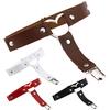 Punk Garter Solid Color Free Adjustment Faux Leather Heart Shape Leg Garter for Club