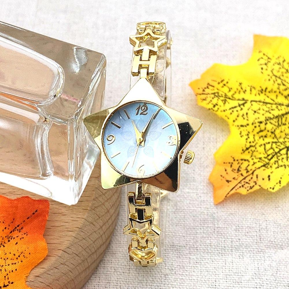 Five Pointed Star Chain Watches For Women Niche Design Simple Quartz Watch Temperament Compact And Exquisite Women Wristwatch