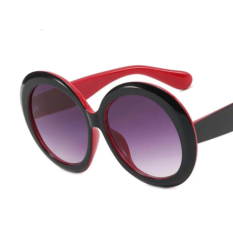 Unisex Big Round Sunglasses Women New Fashion Retro Oversized Sun Glasses Vintage Gradient Black Shades Luxury Eyewear