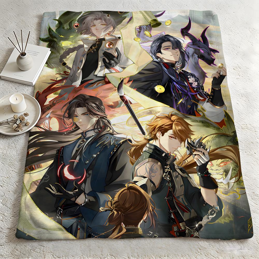 game TTears of Themiss Throw Warm Soft Flannel Blanket Multiuse for Sofa Bed Camping Travel Nap