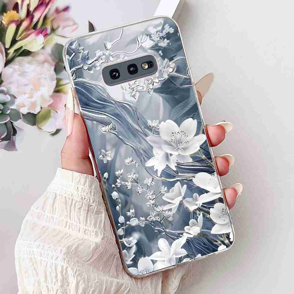 For Samsung Galaxy S10e SM-G970 Case Fashion Painted Flowers Soft Silicone TPU Cover For Samsung S10e S10E SM-G970F 5.8" Bumper