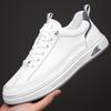 Осень 2025 года, новые мужские повседневные кожаные туфли, мужская мода, корейская версия модных кроссовок из натуральной кожи, белые туфли в стиле ретро 2062