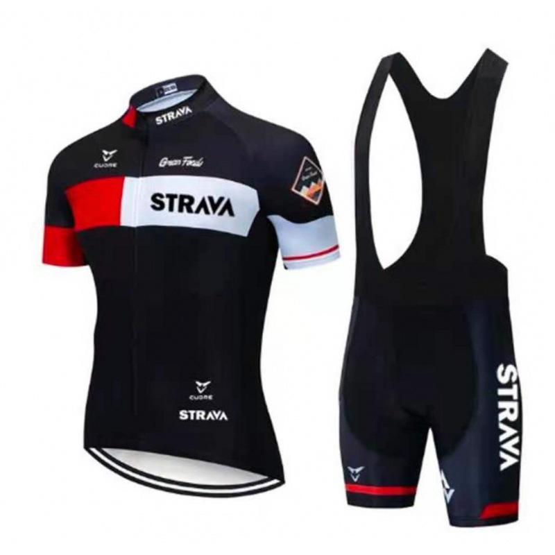 Летний велосипедный костюм с коротким рукавом STRAVA Мужской и женский Горный велосипед Спортивное снаряжение Быстросохнущий и дышащий