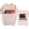 Japanese Anime Initial D EU Size T-Shirt Redsuns Cartoon Gothic Tops AE86 Funny Harajuku Manga Tshirt Men Graphic Tee Shirt Male