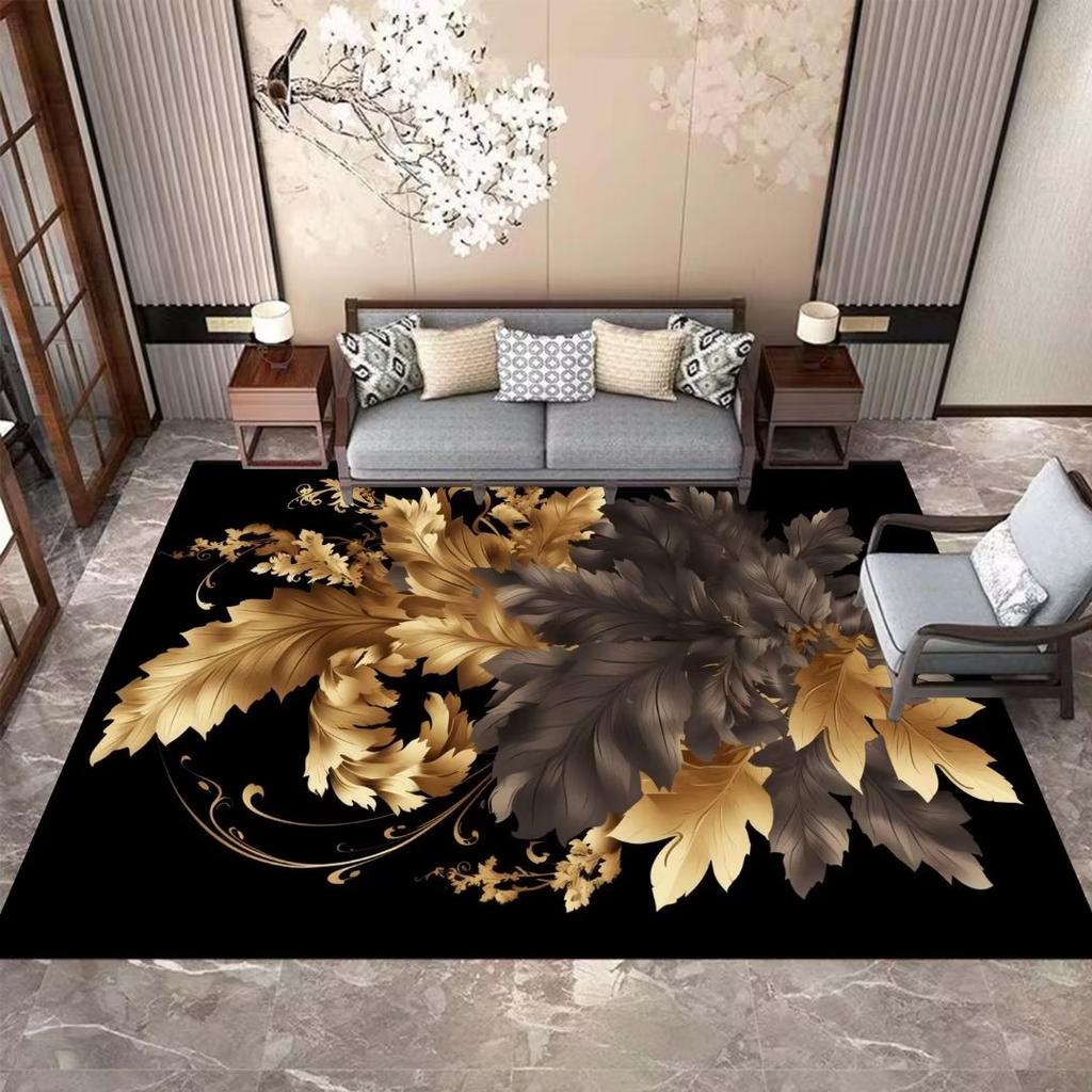 3D Ковры Черная Золотая Рыба Роскошные Большие Ковры 160x230 Нескользящий Моющийся Коврик для Пола для Гостиной Спальни Декор Дивана