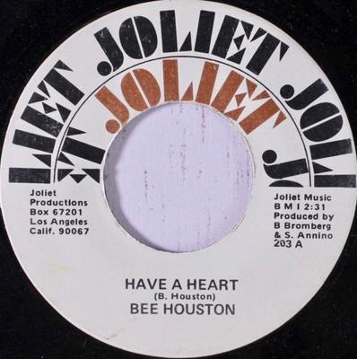 7-дюймовая пластинка BEE HOUSTON - Have A Heart 203 Joliet Records US Soul/Funk Б/у