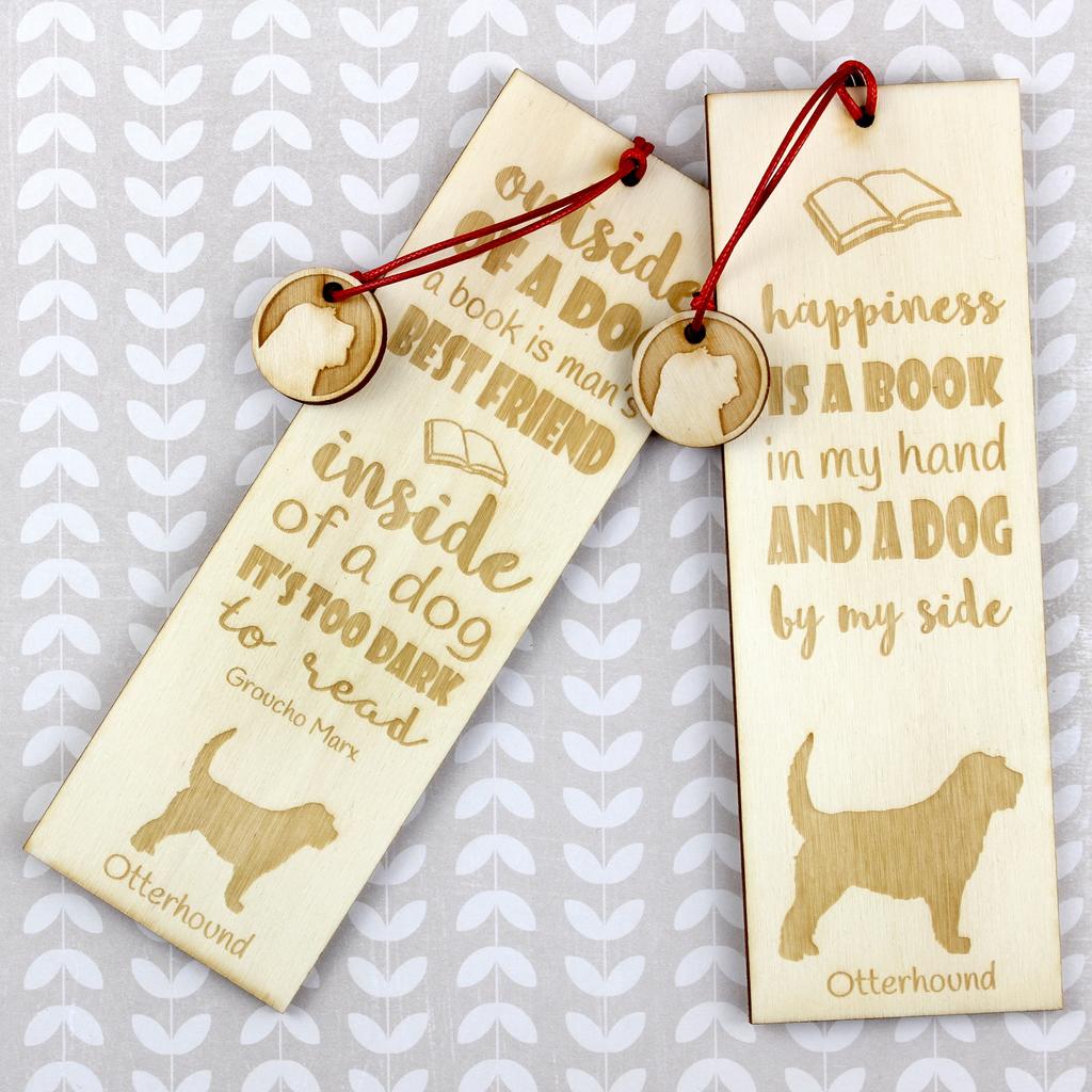 Otterhound – Dog bookmark, personalized bookmark – Design 01 | Art-Dog