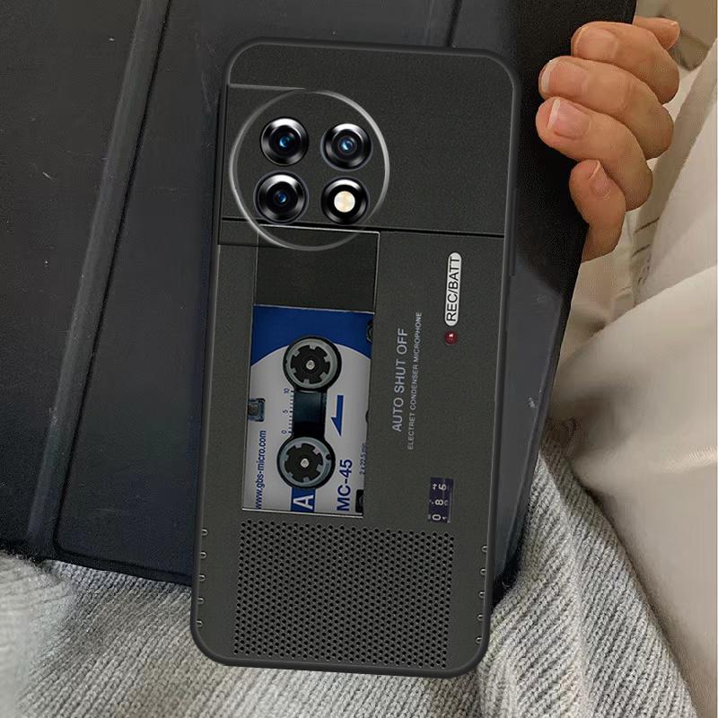 Винтажный футляр для магнитофонной кассеты для OnePlus 12R 13R 10R 13s 13 12 11 10T 8T Nord CE 4 3 2 Lite N10 N20 N30 Nord 5 Чехол