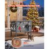 Raised Heated Cat House-VEVOR-Outdoor Cat Kennel-with Heated Cushion-Openable Asphalt Roof-87x53.5x69 cm