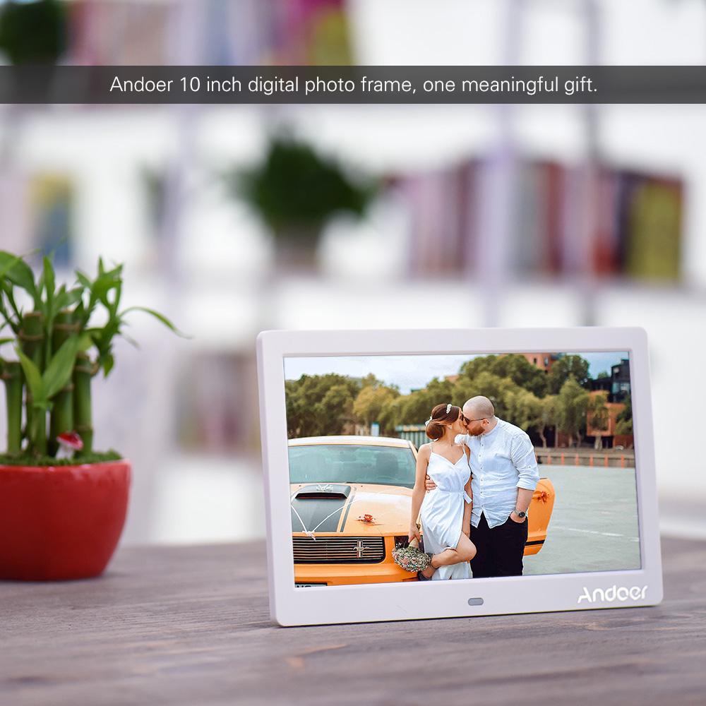 Andoer Рамка фото цифров экрана ЛКД 10 дюймов широкая фото высокого разрешения 1024 * 600 электронное