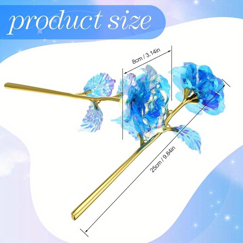 ETERNAL ROSE - 24K Gold Plated Plastic Stem Flower for Home Decoration for Valentine's Day, Mother's Day, Birthdays, Weddings - Multi-purpose