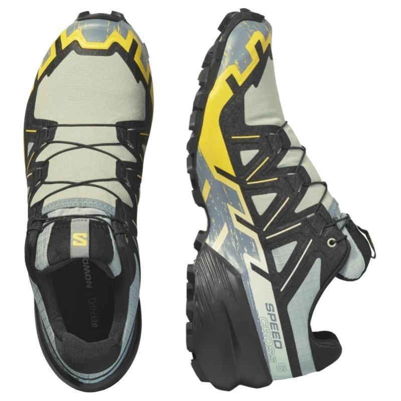 SALOMON Speedcross 6 Поддержка Легкие Кроссовки Мужские Черные Серые Желтые Кроссовки 479805
