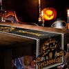 Halloween Party Linen Table Runner Happy Halloween Decoration Home Kids Trick Treat Pumpkin Bat Pattern Table Clothes Horror Party Supplies KTY