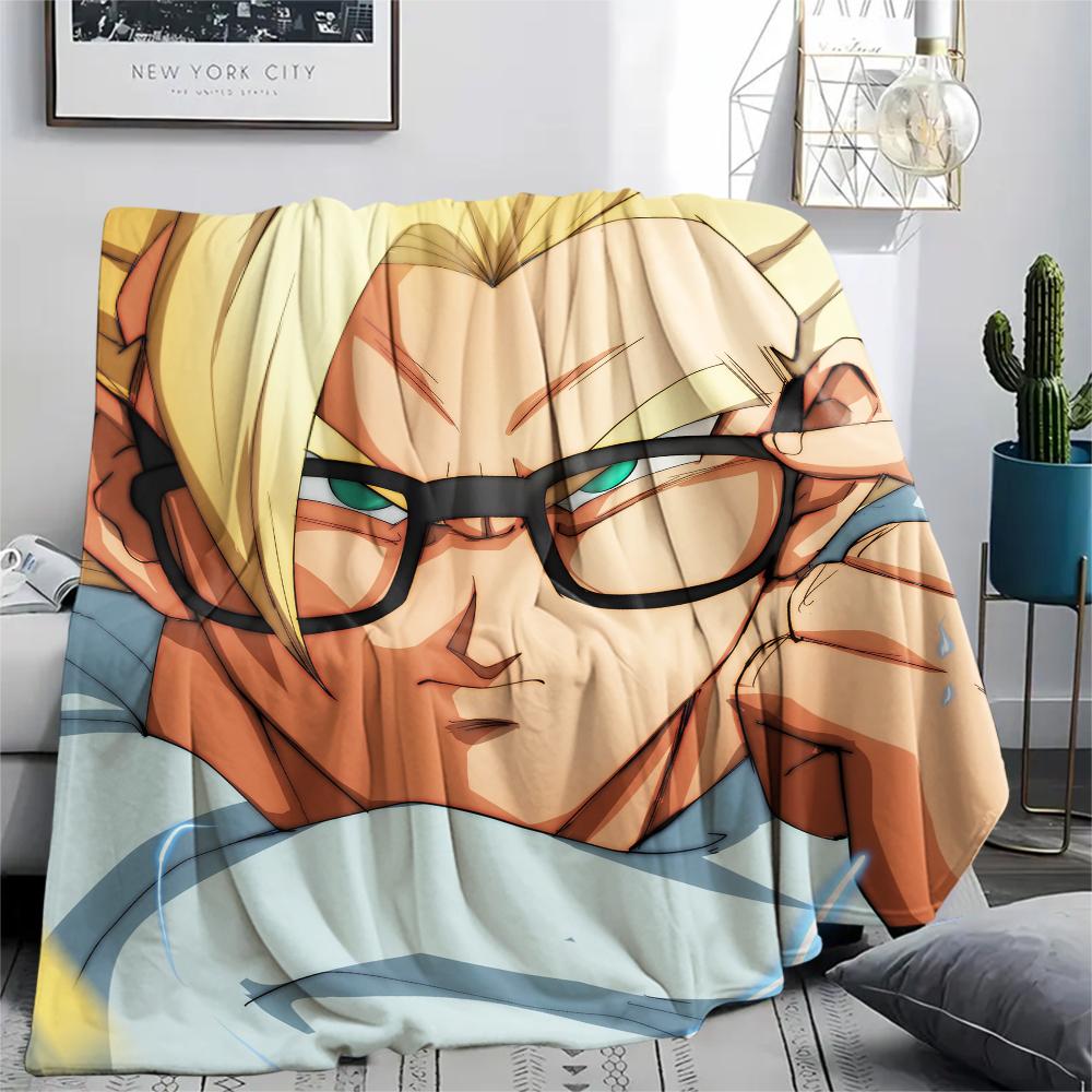 Dragon Ball Characters pattern Flannel Blanket, High quality Comfortable for All Seasons, Home Decor, Warmth and Comfort, Perfect for Gifts.