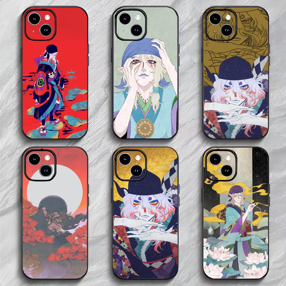 Classic Horror Ukiyoe mononoke K-Kusuriuri Phone Case Black Matte Thin Phone Case For iPhone17 16 15 14 13 ProMax