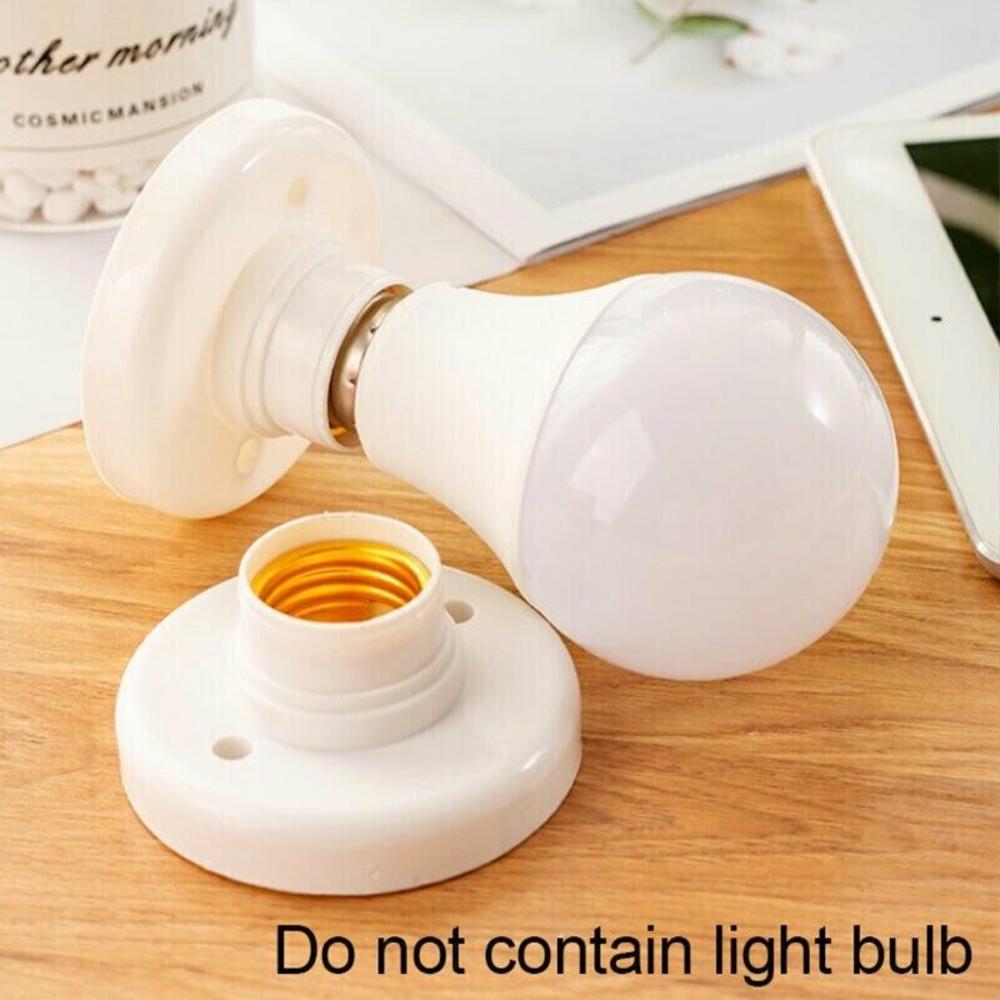 10pcs E27 Screw Cap Socket White Gold Ceiling Light Lamp Bulb Fixing Base Stand Light Bulb Holder Lamp Socket For Home 6A 250V