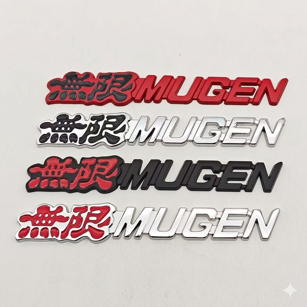 1pc 3D Metal Car Styling Logo Mugen Power Sticker Emblem Rear Badge Chrome Decal For Car Trunk For Honda Civic Accord CRV