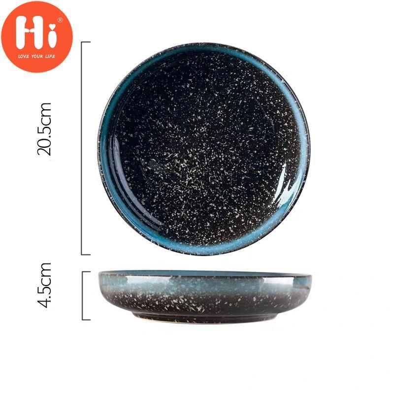 Скандинавская креативная керамическая круглая глубокая тарелка для супа, большая емкость, салат, макароны, простая кухонная Рождественская декоративная обеденная тарелка, посуда