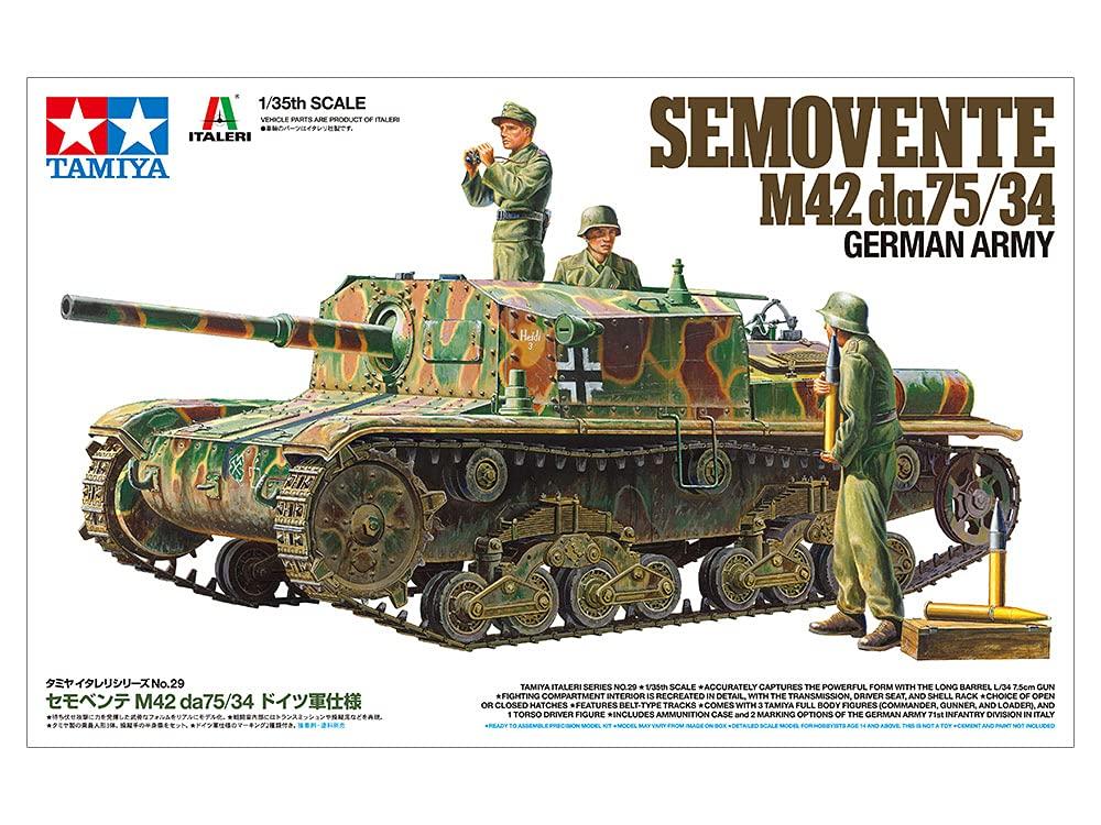 Tamiya Italeri Series Semovente M42 Спецификация немецкой армии Пластиковая модель 37029 1/35 № 29 da75/34