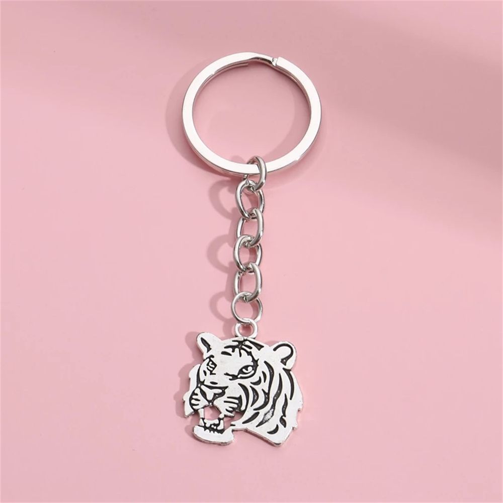 New Year 2022 Chinese Zodiac Tiger Keychains Festival Ornament Animals Tiger Head Tiger Keyrings