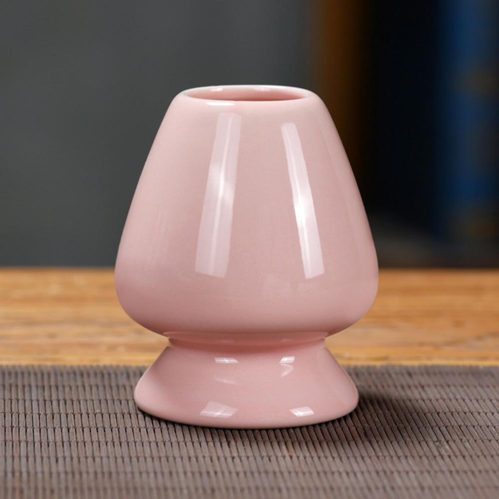 Solid Color Whisk Stand Holder Ceramic Bamboo Matcha Chasen Holder  for Tea Set Accessories