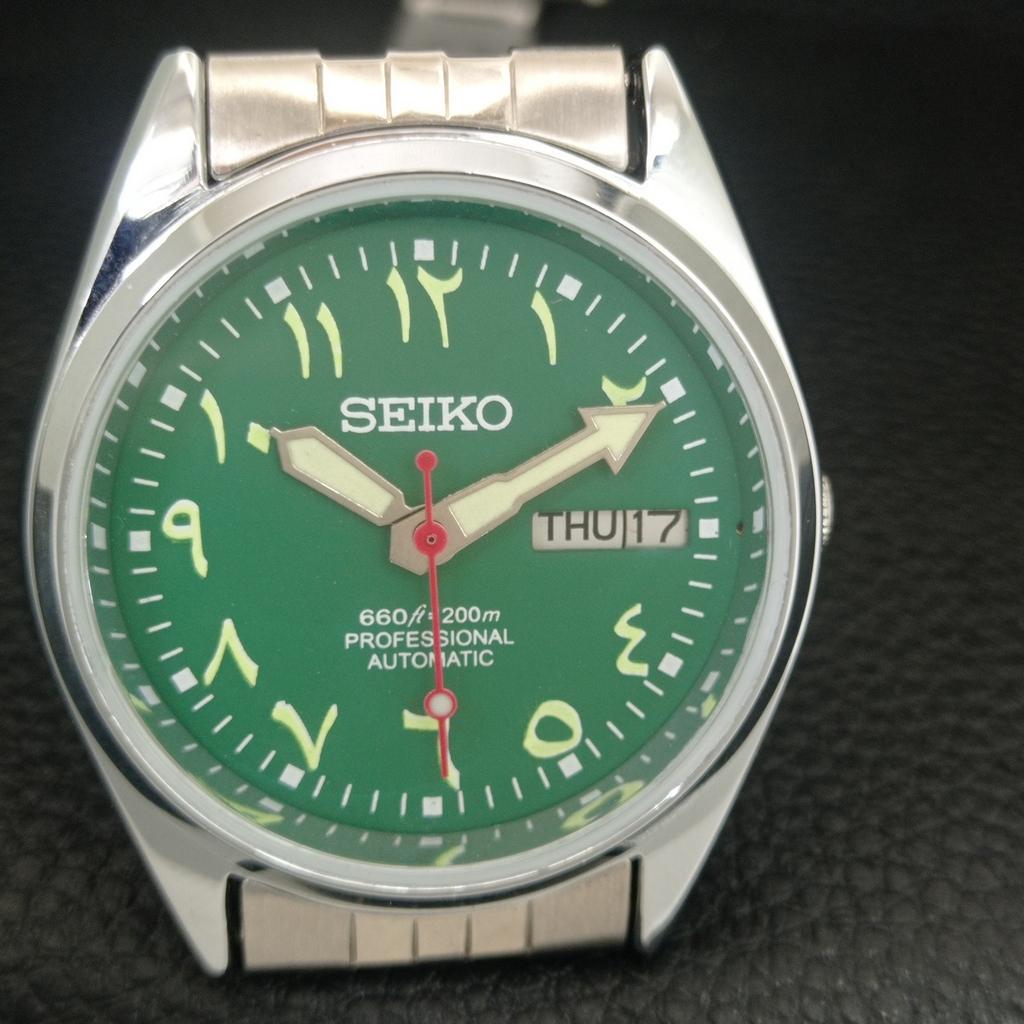 ВИНТАЖНЫЕ ОТРЕМОНТИРОВАННЫЕ МУЖСКИЕ АВТОМАТИЧЕСКИЕ ЧАСЫ SEIKO 6309A ЯПОНИЯ ЗЕЛЕНЫЙ ЦИФЕРБЛАТ a442716-1