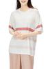 Gelato Pique Smoothy Lite5 Striped Pullover (PWNT222002) Women's Pink/F