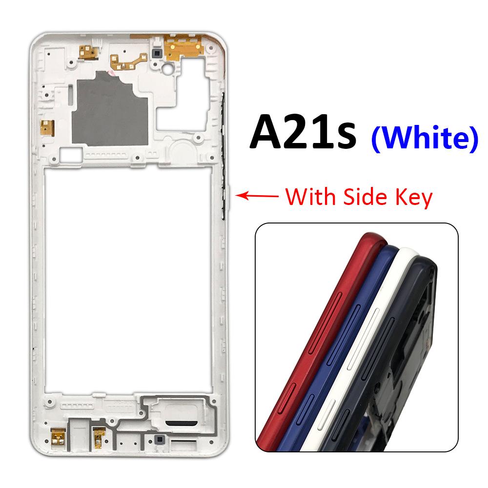 Housing Middle Frame Bezel Middle Plate Cover With Volume Power Button Side Key For Samsung A21S A31 A41 A70S
