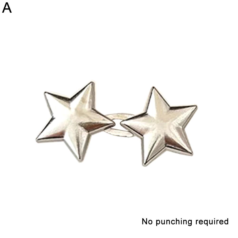 Съемные металлические звезды, джинсовые пуговицы без шитья для свободного облегания, пряжки для джинсов, мгновенная пуговица Pi L3Q7