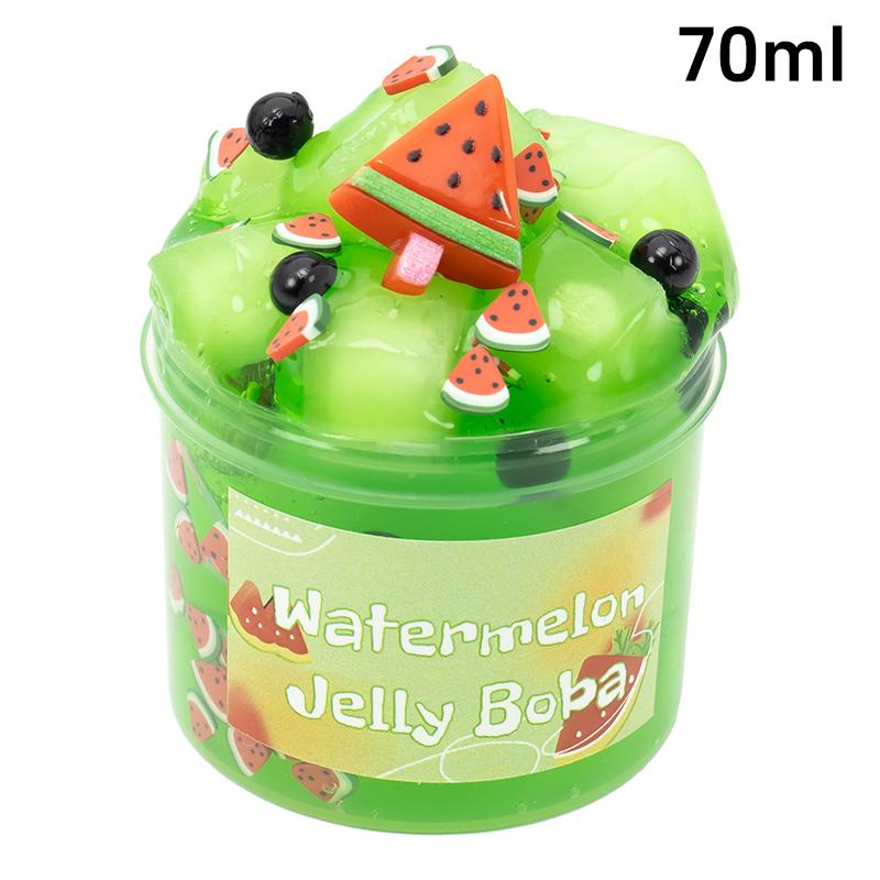 Большой набор Crystal Slime 70/300 мл Фруктовое желе Боба Прозрачный Хрустящий Слайм Яркая Многоцветная Нелипкая Глина для Детей Снятие Стресса