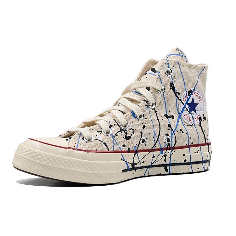 Converse Кроссовки унисекс Chuck 70 High Paint Splatter — Egret Cream Digital-Blue 170802C