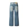 Contrast Color Spray Paint Washed Buffalo Straight Trousers Men's High Street American Casual Loose Wide-leg Mopping Pants Trend