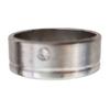 Steel Ring 'Peaceful' Silver Gold - 8 Mm