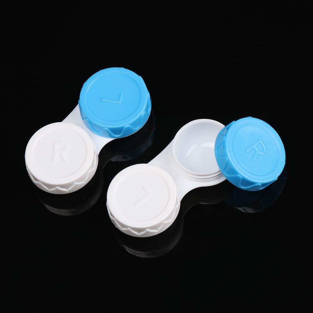 20 PCS New Mini Portable Eye Glass Travel Glasses Holder Candy Color Soaking Box Contact Lens Case