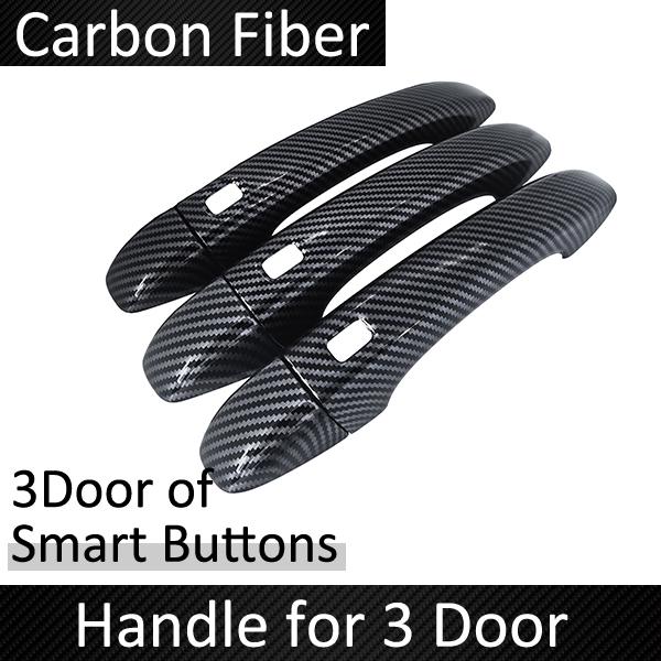 Carbon Fiber Door Handle Cover Fit for Renault Express Van Car External Protective Film Accessories Decorate Stickers
