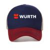 Кепка бейсболка Wurth Hand Tools Черно-белая Стильная Повседневная Забавная С принтом Уличная одежда Винтажная Кепки Harajuku Сетчатая кепка тракер