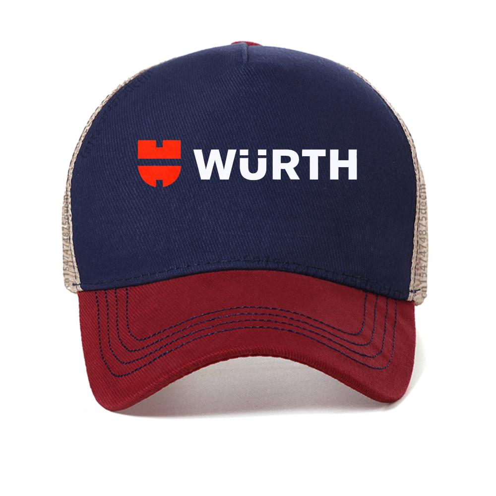 Кепка бейсболка Wurth Hand Tools Черно-белая Стильная Повседневная Забавная С принтом Уличная одежда Винтажная Кепки Harajuku Сетчатая кепка тракер