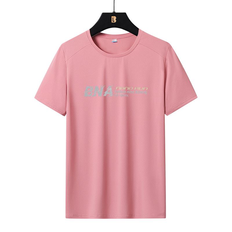 Футболка Dm Large Ice Silk, летняя, свободная, для фитнеса, бега, повседневная, с коротким рукавом, базовая рубашка