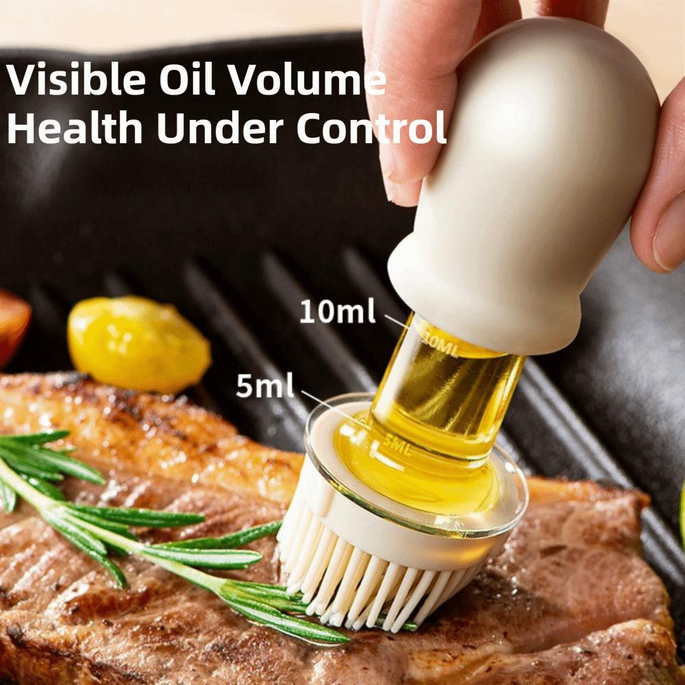 2 in 1 Oil Dispenser Bottle 180ML Barbecue Spray Bottle Easy To Clean Measuring Oil Bottle Baking