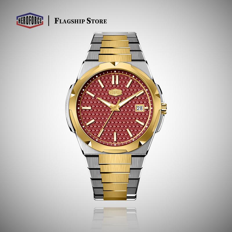 HeroForce 5004TK Men's Quartz Steel Band Wristwatch - Elegant, High-End Design