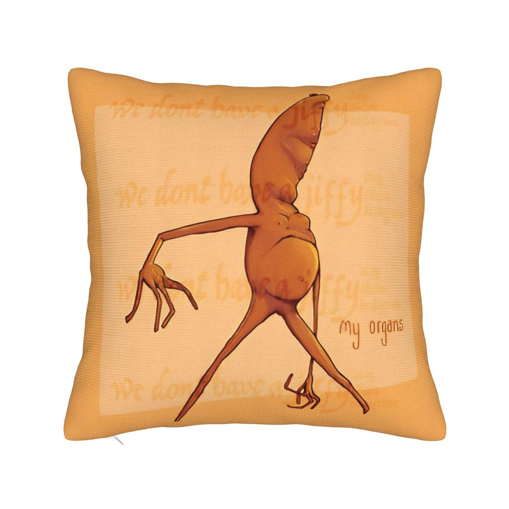 Marcus the Worm Rigatoni Square Pillow Case Cushion Covers Zippered Decorative Throw Pillow Case Cover for Home 18"x18"