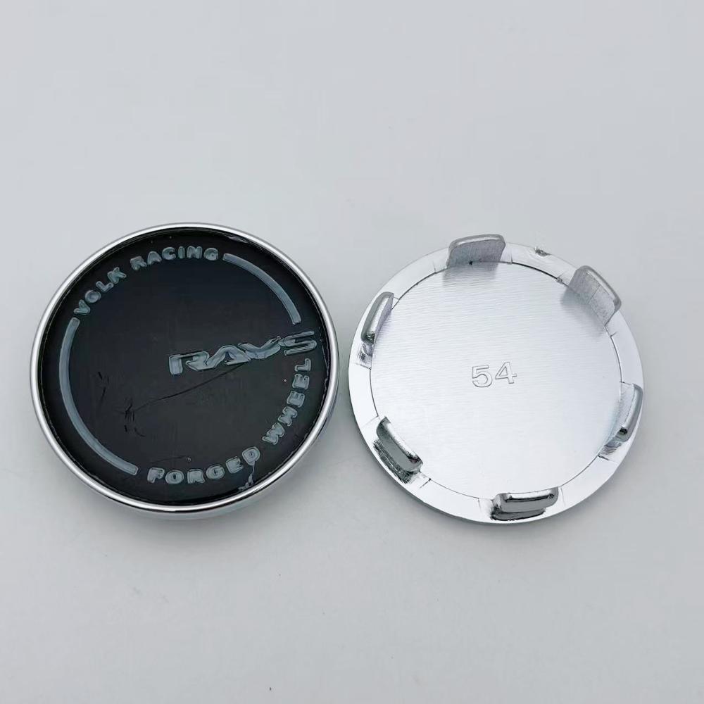 4pcs 54mm Car Wheel Center Caps With RAYS Logo Emblem Wheel Centre Cover Auto Rims Dust Cover Hubcaps Car Styling Accessories