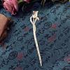 Retro Ethnic Style Miao Silver Hairpin Antique Bookmark Female Flower Hairpin Simple Classical Versatile Disc Hair Hairpin Hair Accessories