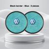 2Pcs Alloy Leather Car Coaster For Volkswagen GTI Golf Polo 6 7 Passat VW CC Tiguan T-ROC Water Cup Mat Anti-slip Pad Accessorie zj1