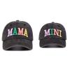 Хлопковые Кепки MAMA MINI с вышивкой Винтажная Бейсболка Модные Спортивные Козырьки Кепка