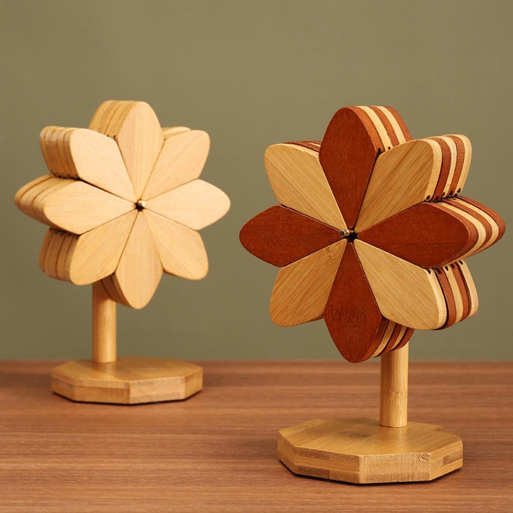 Деревянные протекторы для столешницы для горячих кастрюль, блюд, термостойкая кухонная подставка с основанием, аксессуары для обеденного стола